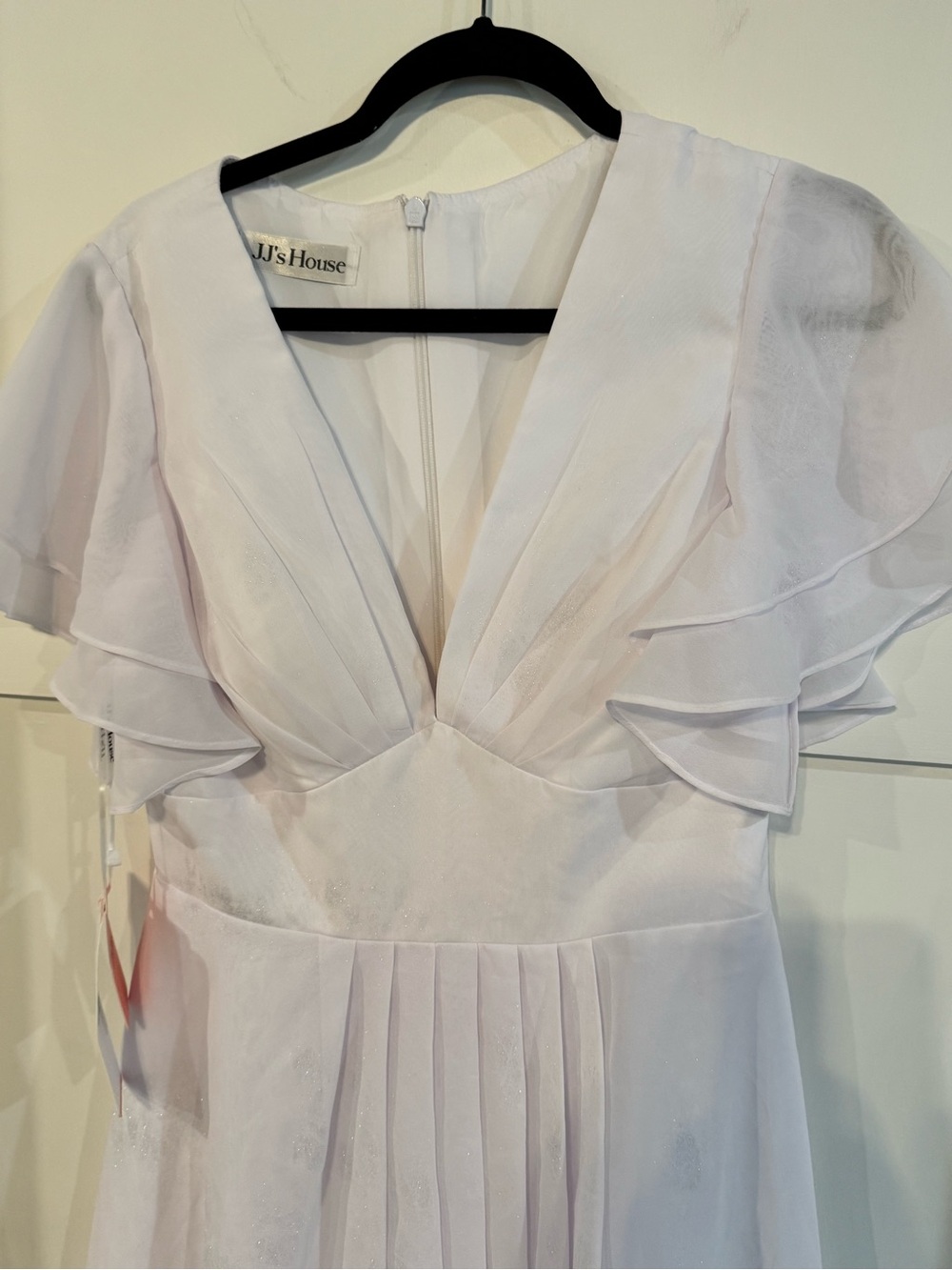 JJs House Wedding Dress Ruffle Chiffon - size 10: NWT - Picture 3 of 5